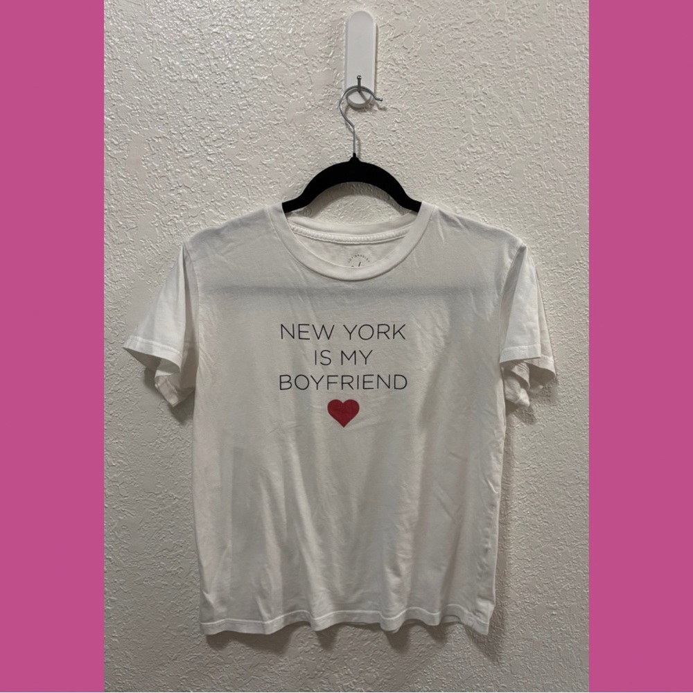 PacSun White Tee with Red Heart Graphic
